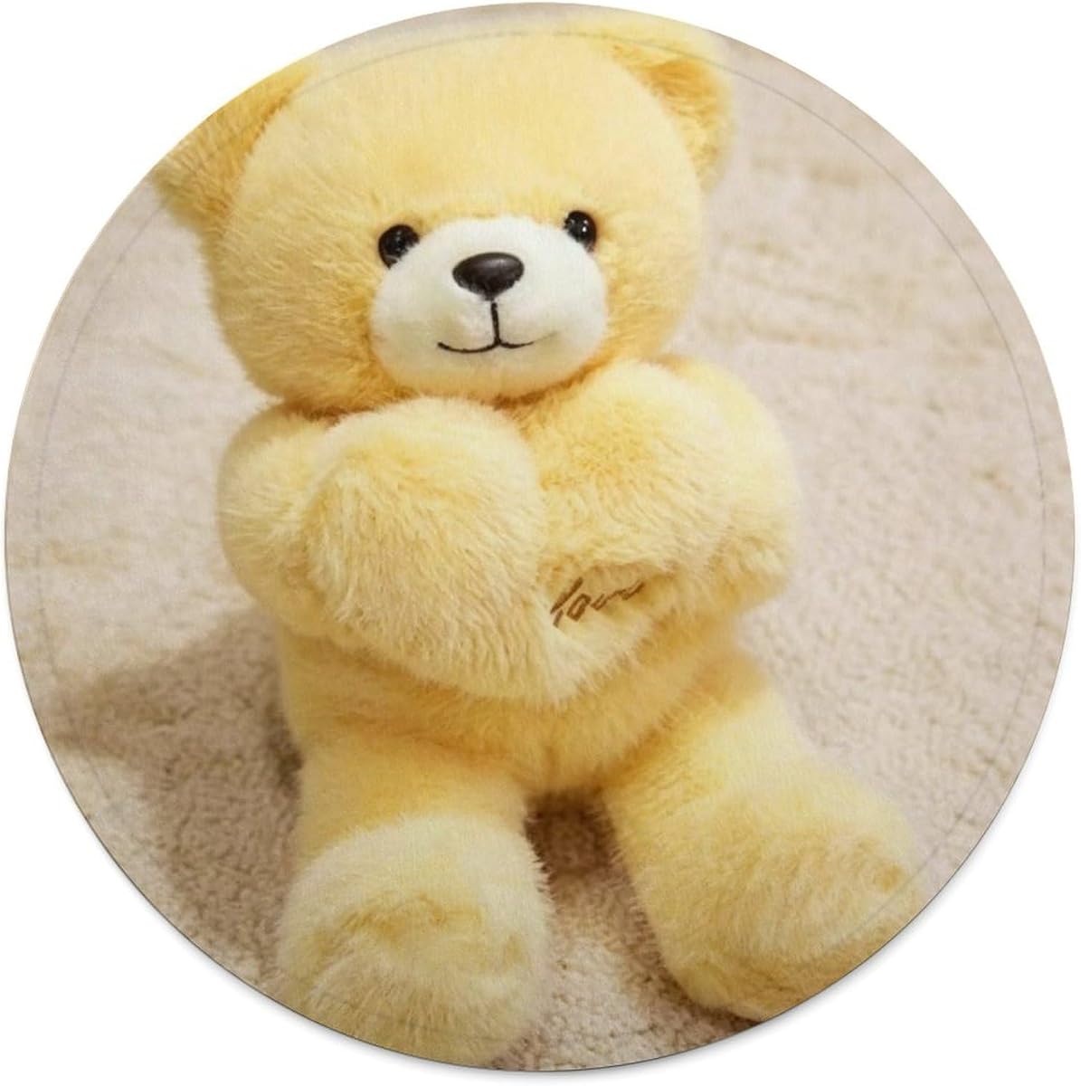 Manta de picnic con diseño de oso de peluche | Toalla de playa redonda, círculo de 300 GSM, suave y ligera para todas las estaciones, mantas de piel para sofá, silla, dormitorio, sala de estar, regalo