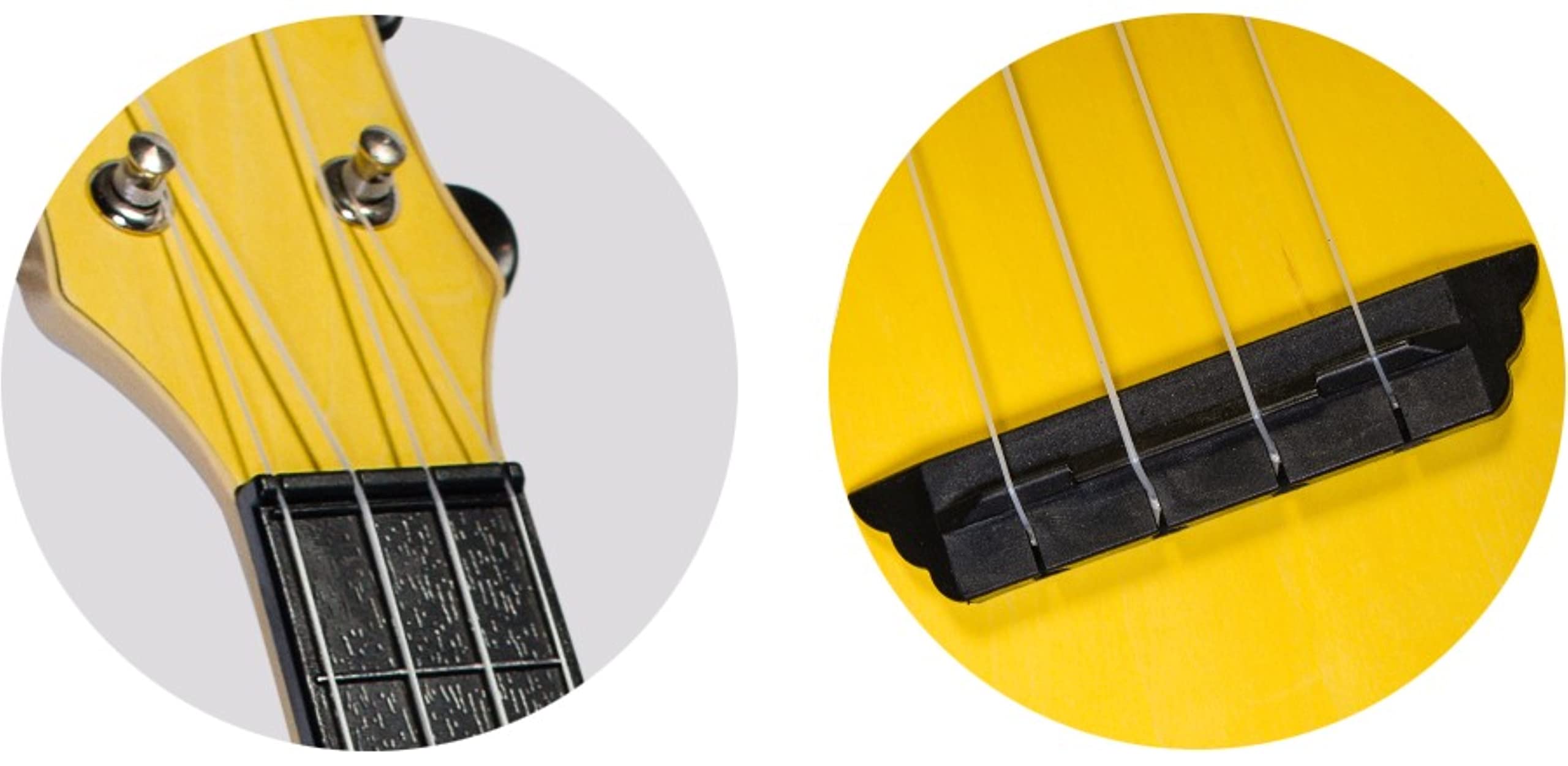 Flight, 4-String Travel Series Soprano Ukulele, Yellow (TUS-35YW)