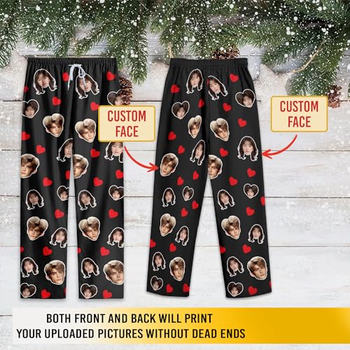 Custom Pajamas With Photo, Pajamas Pants For Men Women, Matching Pajamas For Couples, Valentine Pajamas2