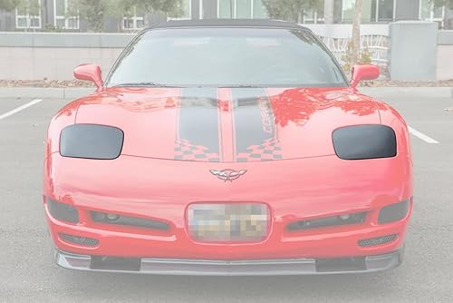 Repuesto para todos los modelos Chevrolet Corvette C5 1997-2004 Par de cubiertas de faros delanteros de fibra de carbono estilo GM Factory