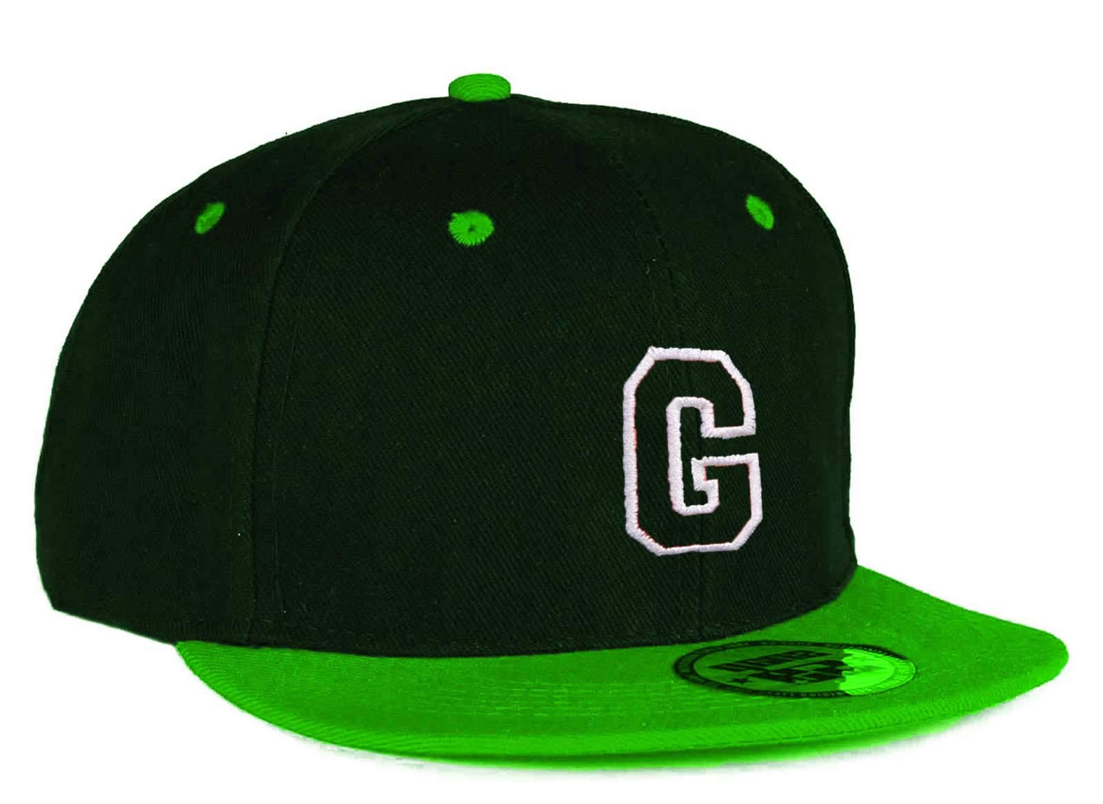 Mfaz Morefaz Ltd Boys G Youth Kids Hat Snapback Reen Flat Peak Hat Irl Baseball Cap A-Z Alphabet (G)