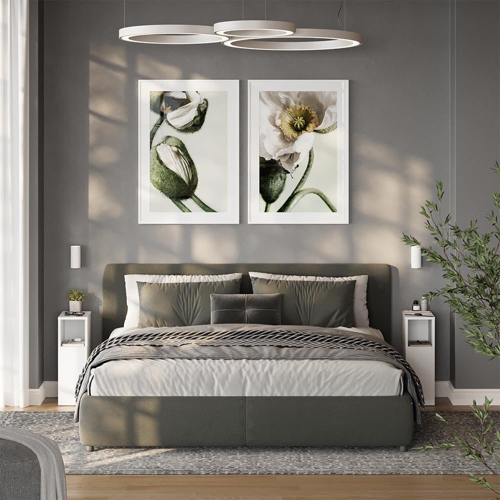 Vicco Table de Nuit Enton Blanc