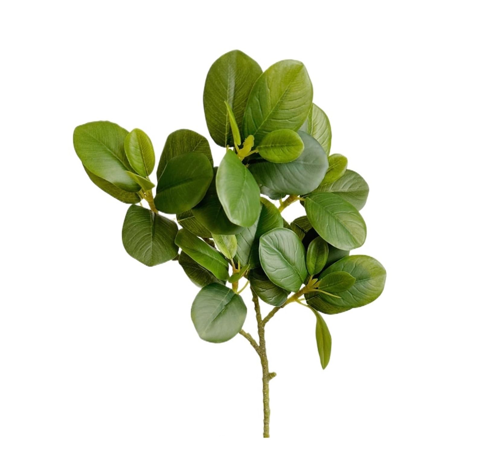 Casetlong 3PCS Decorative Artificial Plants For Home Decor Fake Greenery With Long Branches For Interior(Flat Ficus)