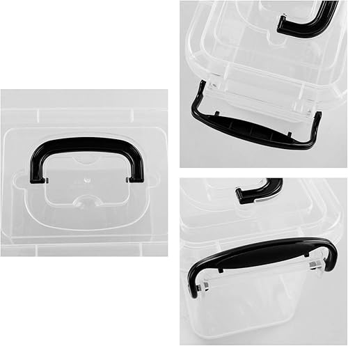 Miniatura 3 de Mini contenedores de plástico de 1,5 L, paquete de 6 contenedores de almacenamiento transparentes