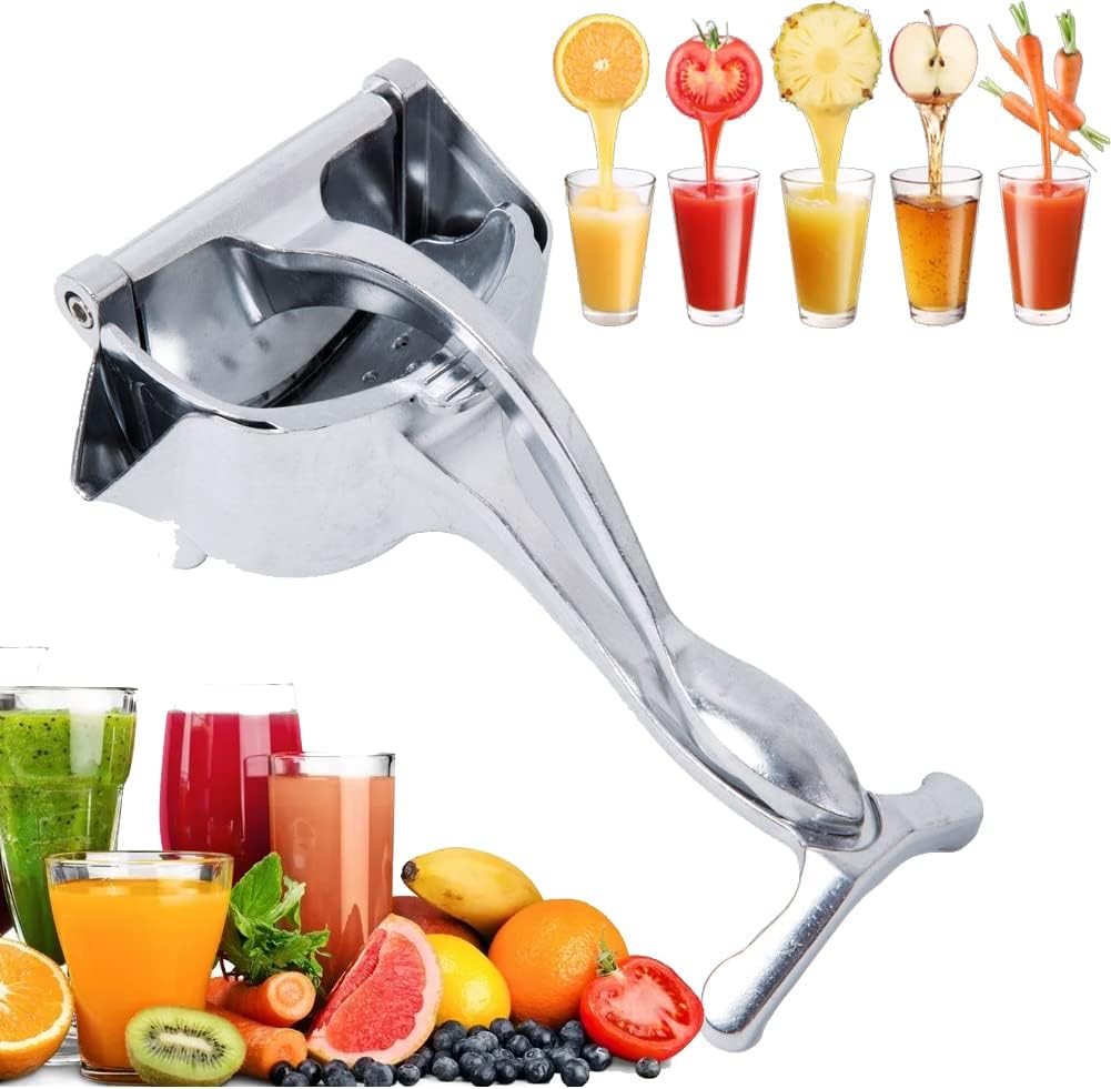 WAQIA Heavy Duty Manual Fruit Juicer Press Lemon Squeezer Stainless Steel Alloy Hand Juicer Squeezer Press Lemon Orange Juicer Fruit Citrus Extractor Tool