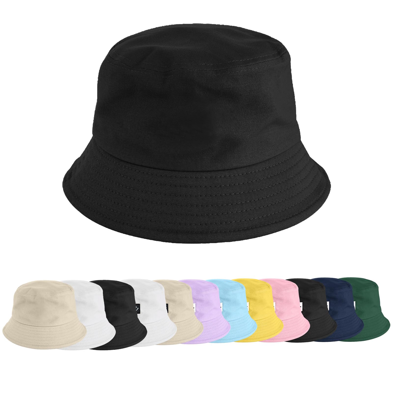 heekpek Sombrero de Pescador Algodón Gorro Pescador Plegable Sombrero de Cubo Bucket Hat Sombrero de Sol de Playa para Hombres y Mujeres Sombreros Al Aire Libre para Senderismo Camping