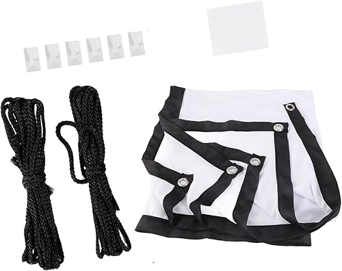 Miniatura 9 de Pantalla de proyección plegable portátil de 60 pulgadas, 169, de poliéster blanco suave, apta para cine en casa, conferencias, campamento al aire