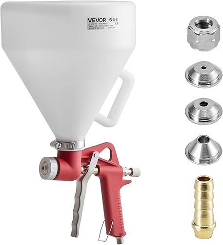 VEVOR Pistola de espray para texturizado de aire, pistola de espray con tolva de aire de 1.45 galones, pulverizador profesional para texturizado y