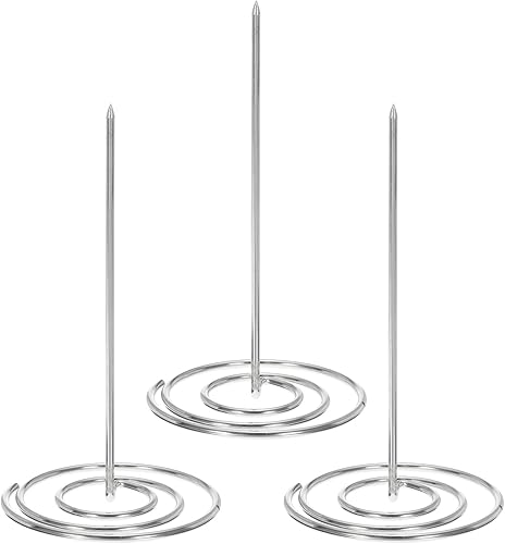 Miniatura 10 de PATIKIL Soporte para recibos de escritorio, paquete de 3 soportes de papel para recibos, eje de boletos, soporte de barra recta, tenedor de billetes