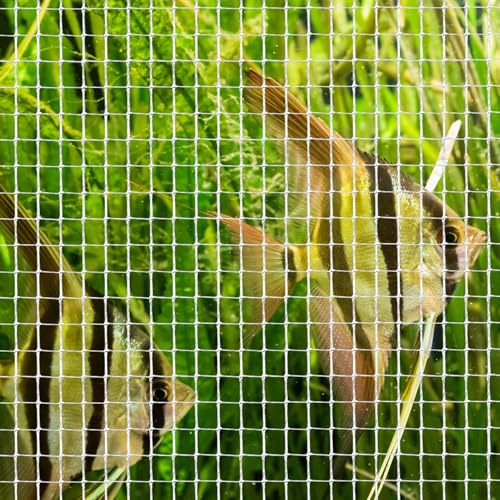 Image of 6.5 x 3.3 ft Clear Mesh Netting Aquarium Mesh DIY Fish Tank Net Transparent Fish Tank Lid Aquarium Top Cover Replacement