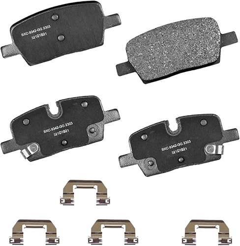 Miniatura 123 de Bendix Pastillas de freno traseras de cerámica Premium SBC1100 para Nissan Frontier 2024-2005, Xterra 2015-2005, Suzuki Equator 2012-2009