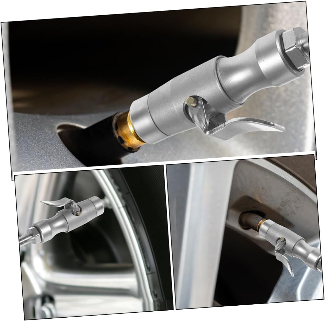 2pcs Copper Self-Locking Tire Air Chuck for Car Inflation