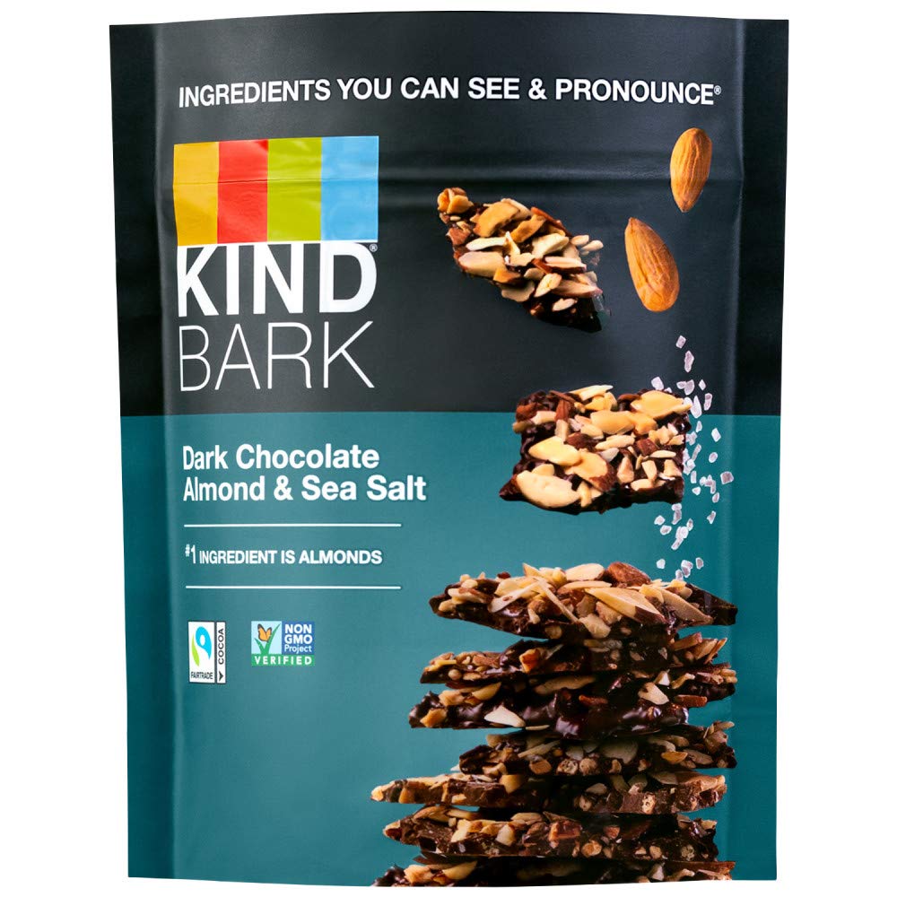 KIND BARK Dark Chocolate Almond & Sea Salt, 3.6Ounce Bag