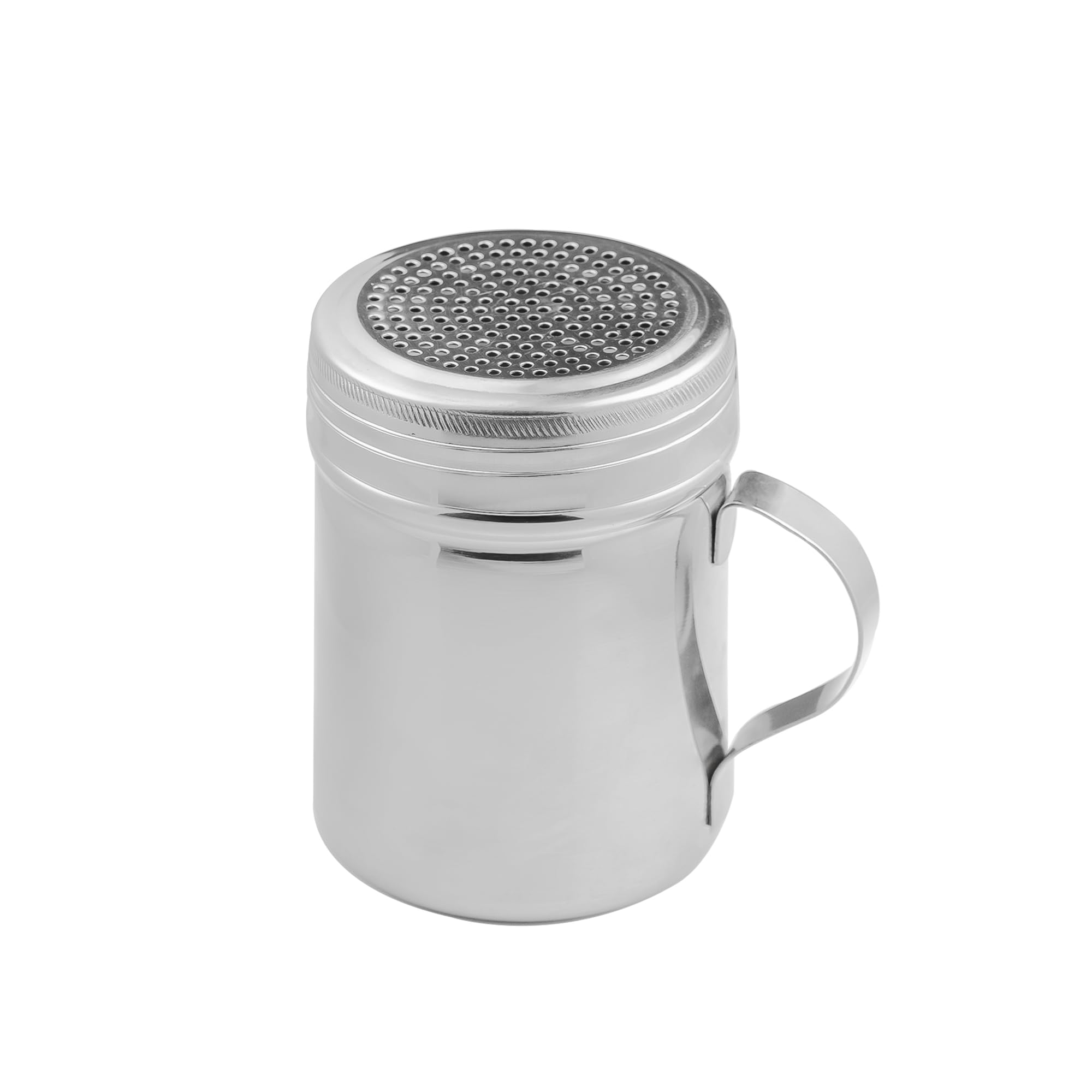 Innoteck Essentials Stainless Steel Flour Shaker - With Handle - One Hand Operation - Flour Dredger - With Medium Holes - Strainer Cup - Sifting For Cocoa Powder or Icing Sugar, Salt & Baking Flour