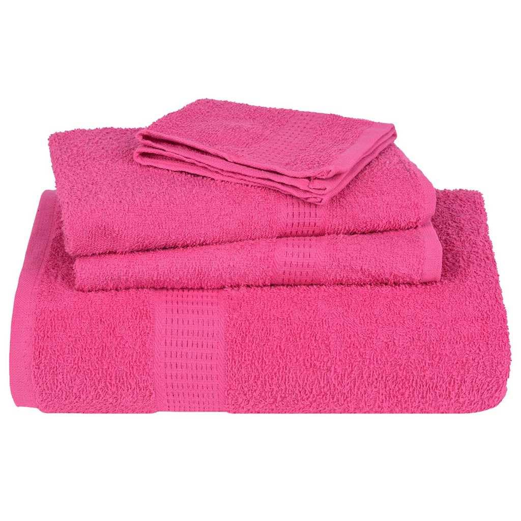 vidaXL Toallas de Invitados 10 uds 100% algodón Rosa 70x140 cm 360gsm