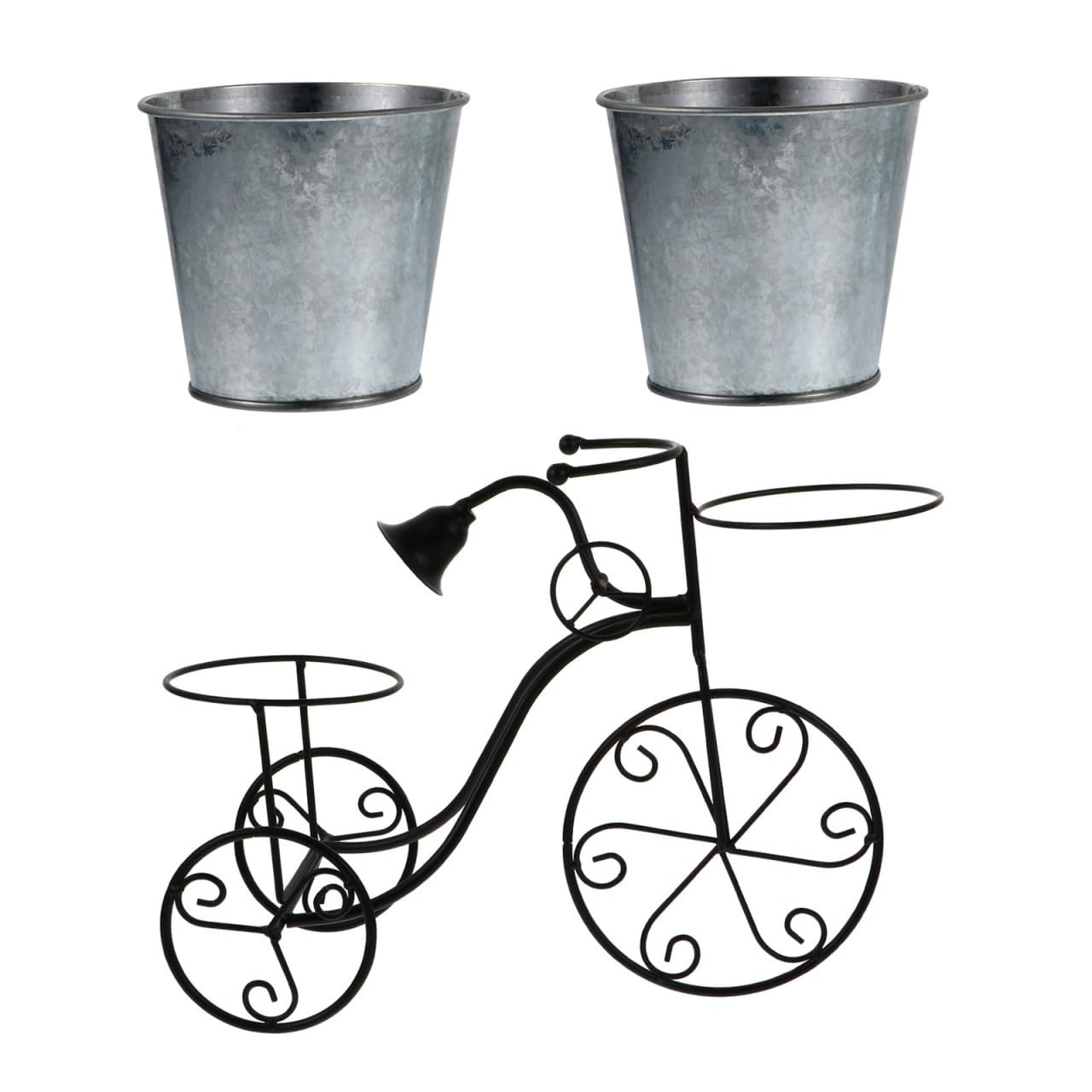 Support fleurs vélo vintage en fer noir idéal pour décoration de crémaillère