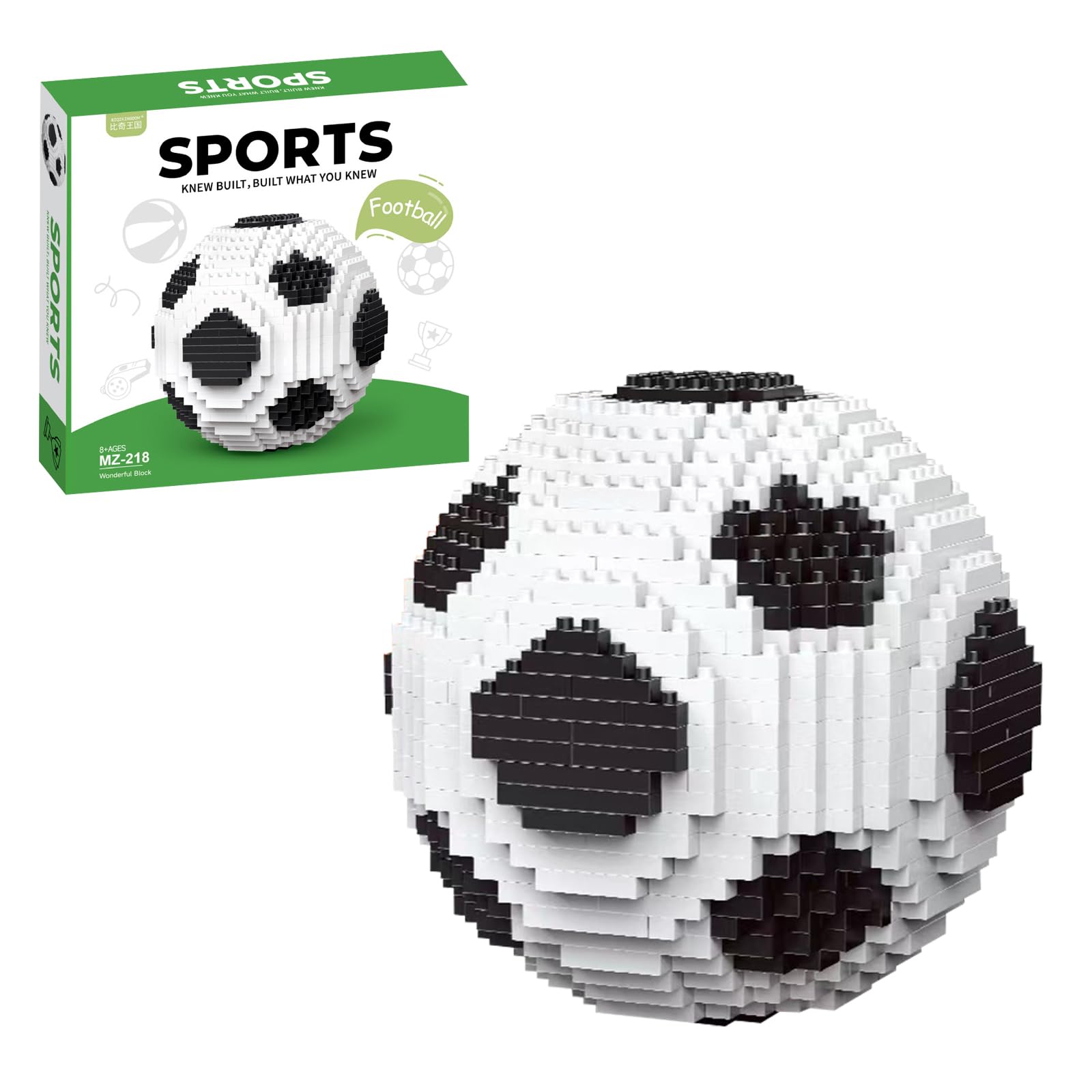 Football Building Block Set, Miniature 3D Football Toy Model, STEM Educational Toy, Educational Gifts for Adult and Children 16+ Football Enthusiasts Birthday Gifts Stress Relief Game (735pcs)