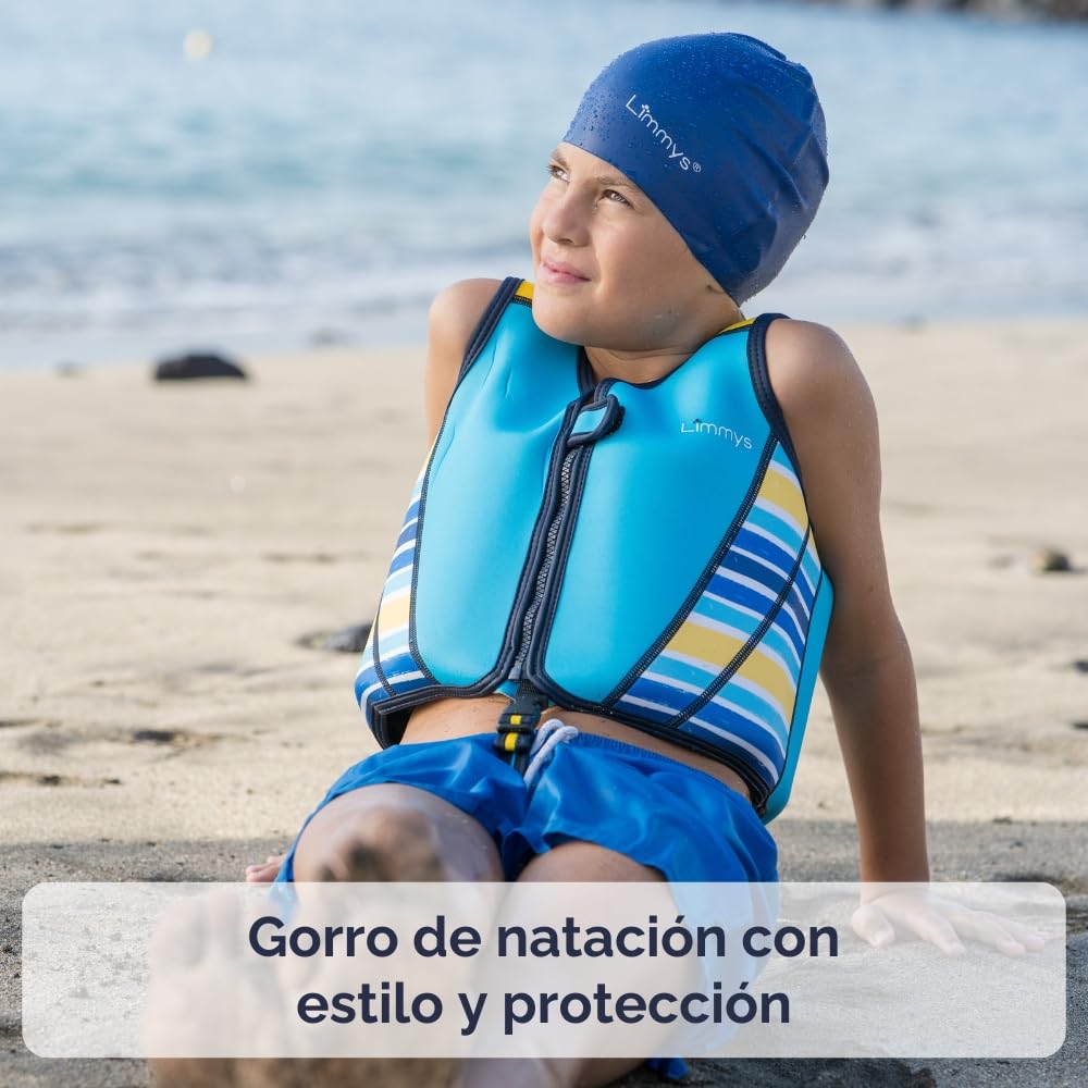 Limmys Gorro de Silicona para Niños Suave Elástico Antideslizante Flexible Protección de Oídos Sin Látex