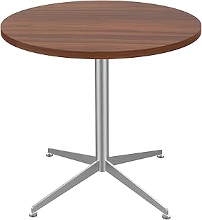 Round Office Table Conference Table Small Dining Table Coffee Meeting Table for Office Boardroom Kitchen Living Room Waterproof Desktop Easy Assembly 31.5 inch
