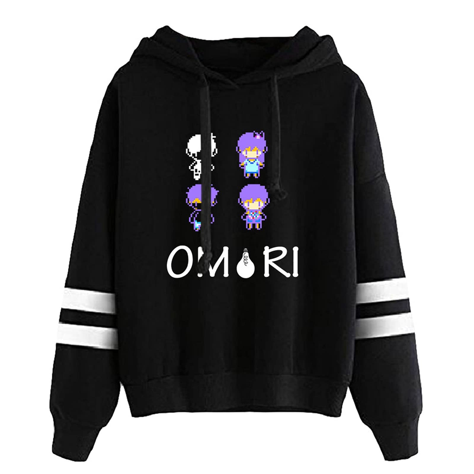 Omori Hoodie Unisex,Omori Merch Hoodie for Men/Women Pullover Long Sleeve Sweatshirts Game Clothing,Omori Cosplay Jumpers Teens Girl Black