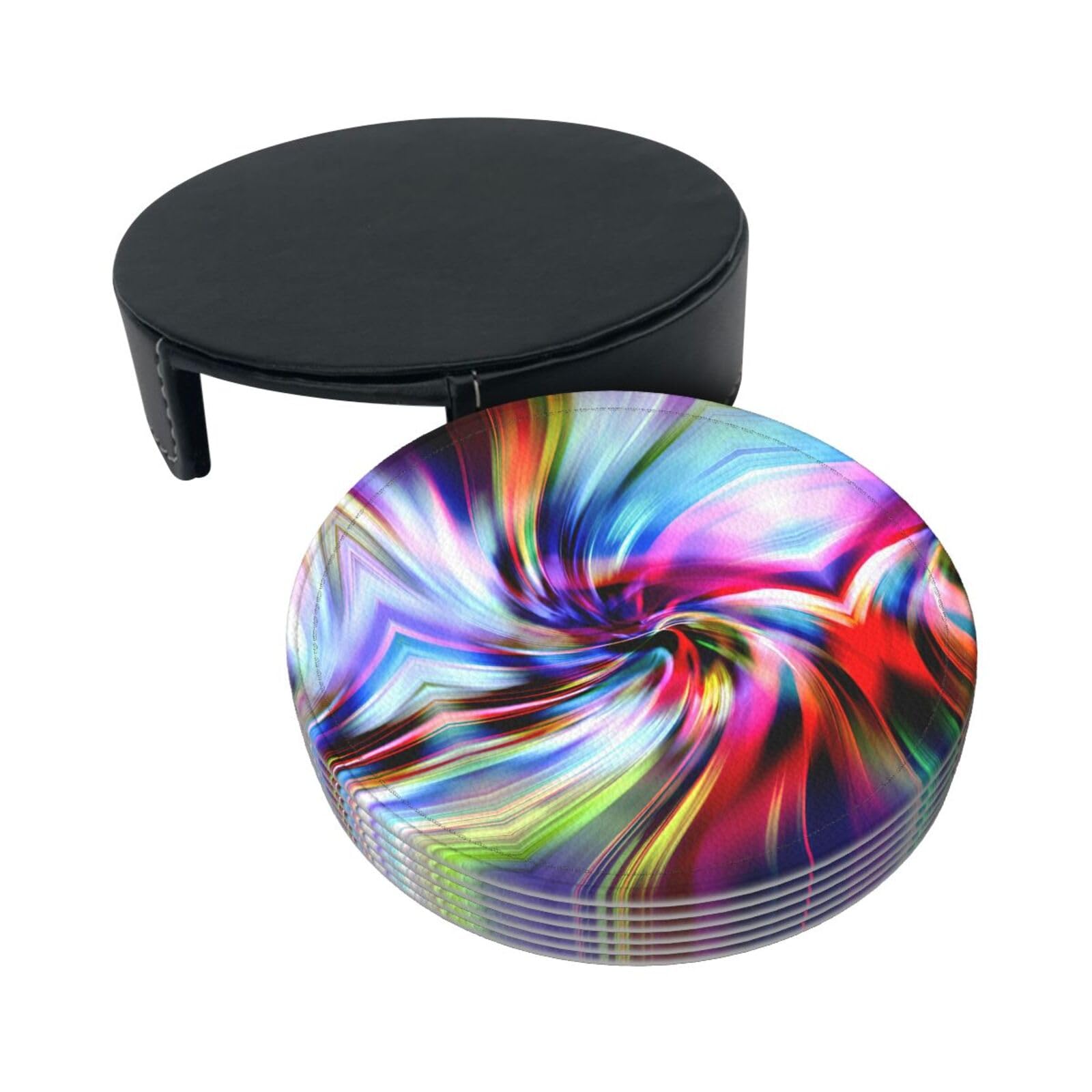 Sottobicchieri colorati con stampa tie dye, per protezione da tavolo e