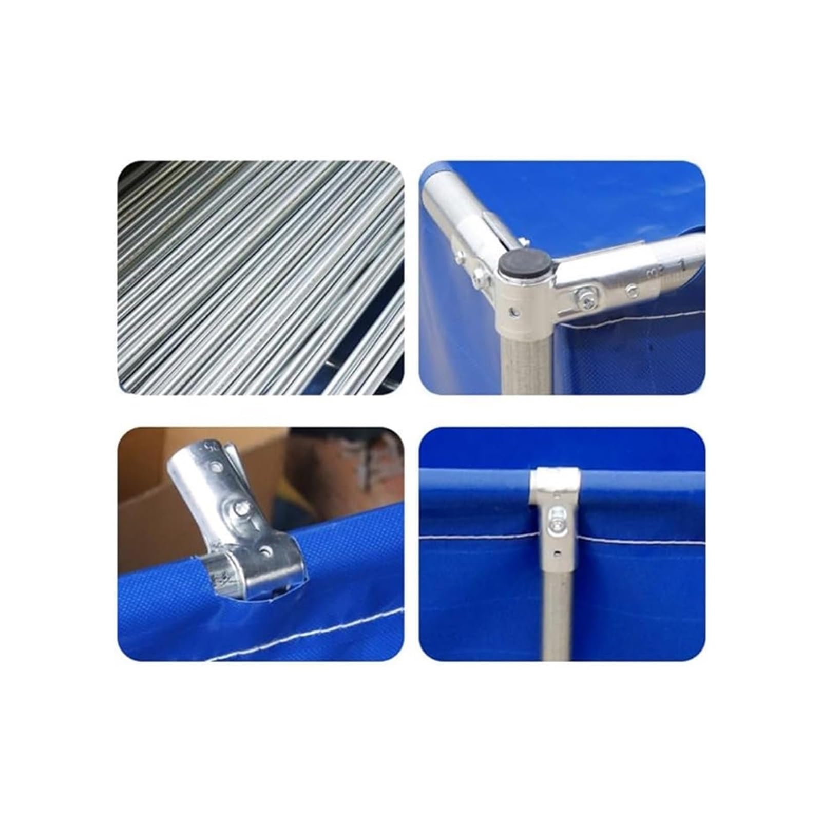 Piscina sobre el suelo para exteriores, resistente al agua, protección UV, ideal para uso doméstico, 300 x 200 x 50 cm (azul) tela reforzada