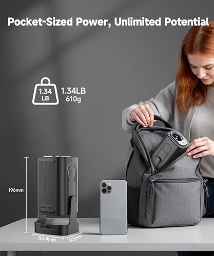 Miniatura 7 de Enfoque automático y 1080PAlwtniet Mini proyector portátil, proyector inteligente de soporte 4K con WiFi y Bluetooth para exteriores, altavoz de 5