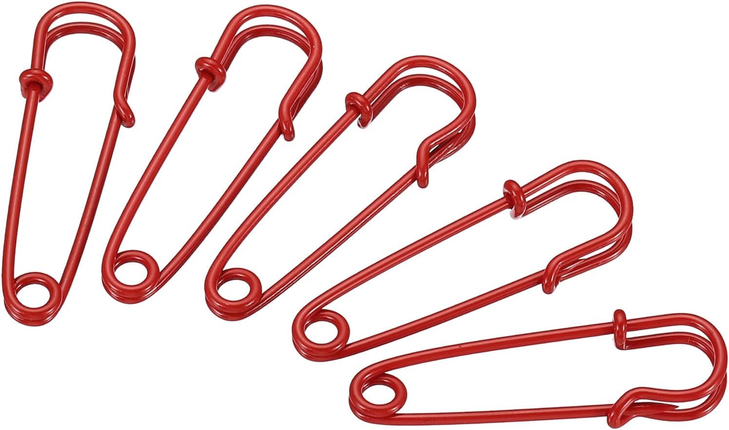 ZOAPDEBCEWytrzymałe szpilki do koców, Duże agrafki, agrafki 1,57 cala, duży metal(Rosso)