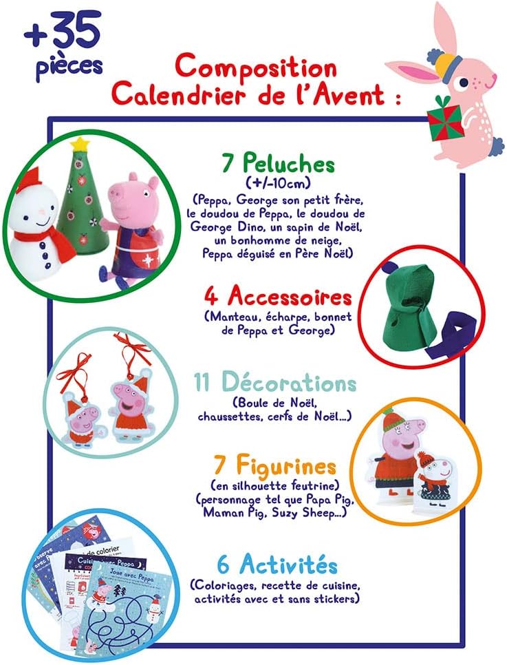 PEPPA PIG Advent Calendar Containing 35 Pieces 36 x 39.5 cm