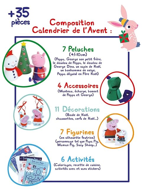 Foto 6 de 8 de JEMINI PEPPA PIG CALENDARIO DE ADVENENTO CON 35 PIEZAS 36 X 39,5 CM