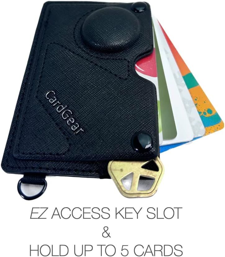 cardgear go wallet with a compartment for airtagringtile stickercoins