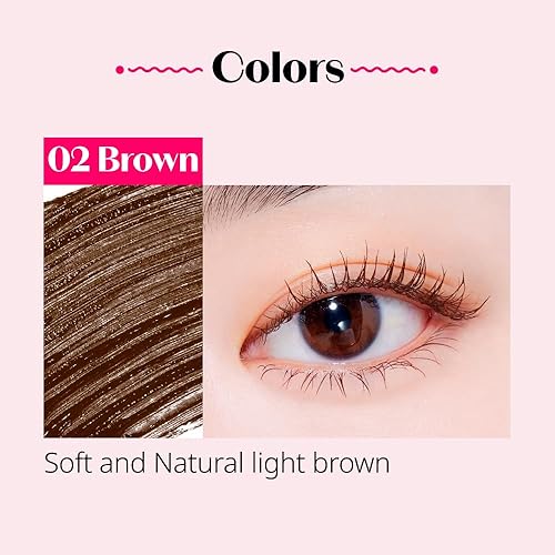 Miniatura 3 de ETUDE Juego de máscara de pestañas y rizador de pestañas Curl Fix #2 Marrón  Una máscara de pestañas que mantiene las pestañas finas poderosamente
