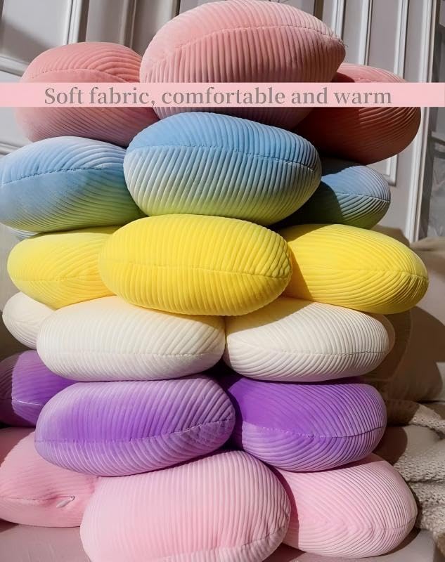 Image of 3PCS Flower Pillow,15.75 inch Daisy Pillow White Pink Purple
