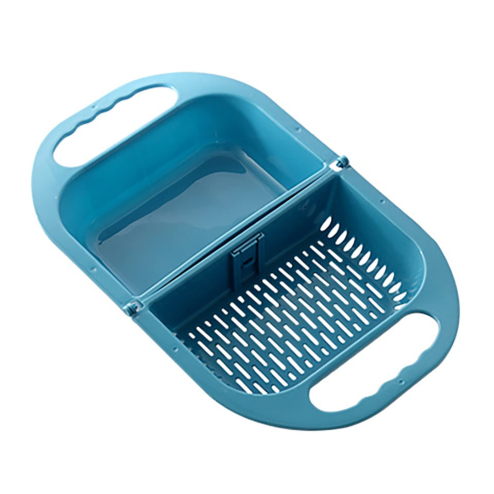 Collapsible Colander Fruits And Vegetables Drain Basket Adjustable Strainer Over The Sink For Kitchen Drain Strainer Space Saving Foldable Filter Colander Rinse Teal Accessories