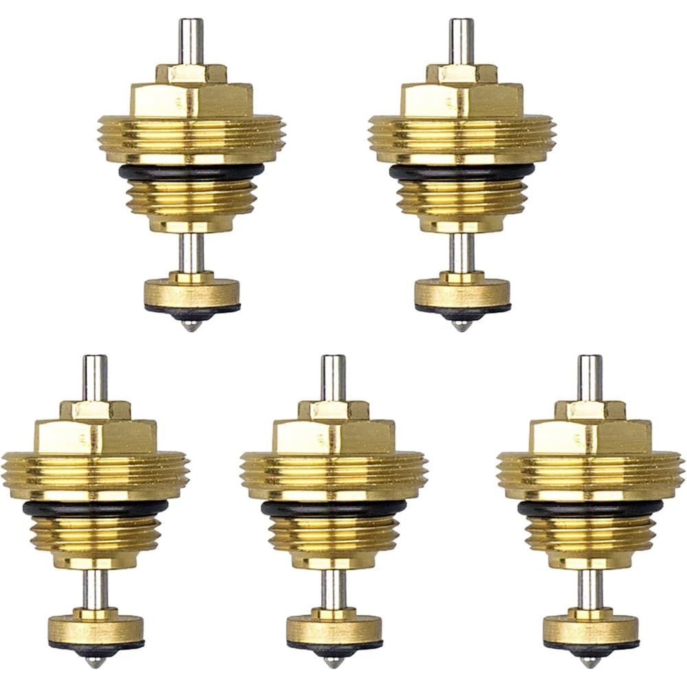 Jnchdghwa Gold Underfloor Heating System Components- G1/2 Return Pin Valve Insert M30 X 1.5 5Pcs For Ufh Actuator Manifold