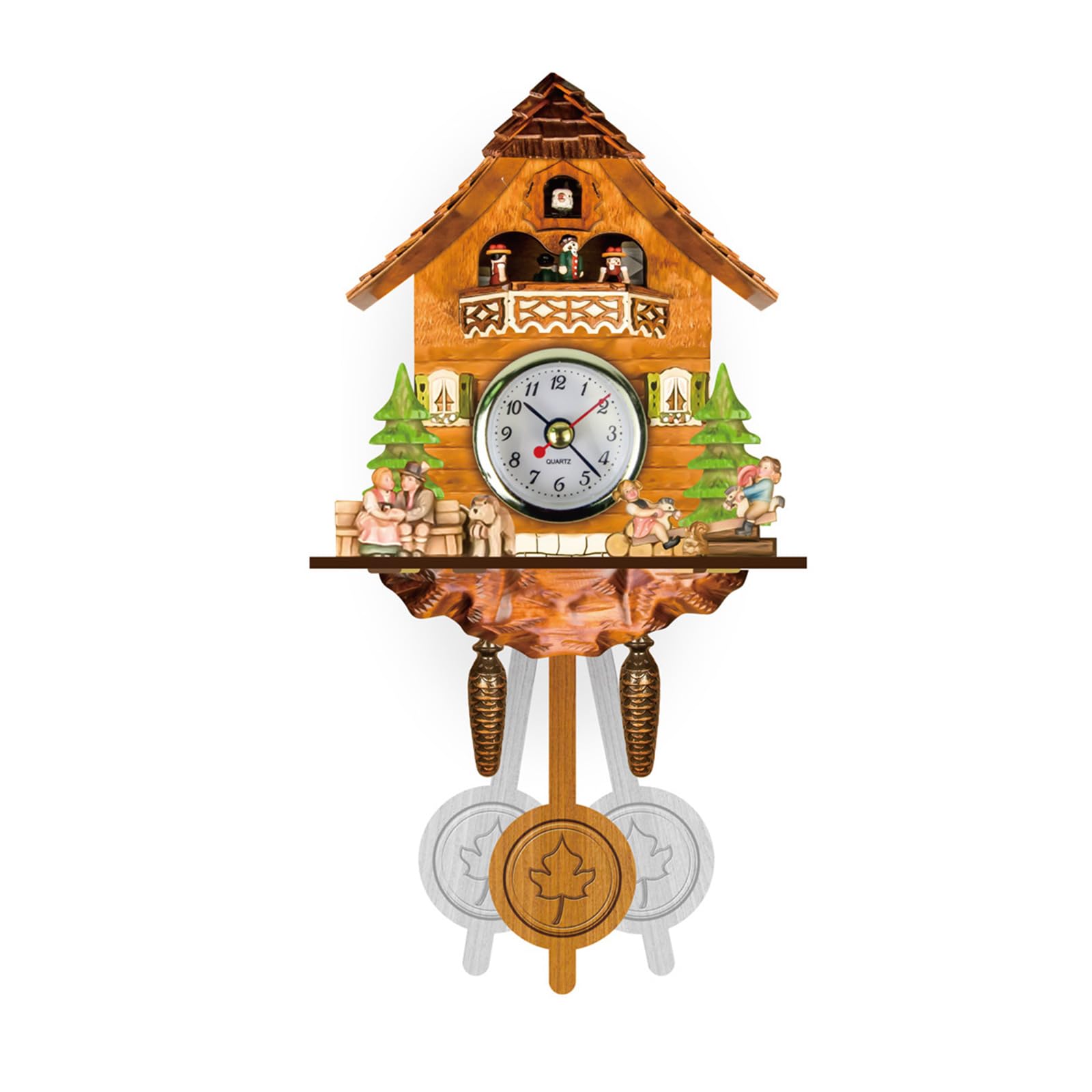 carotoe Timekeeping Wood Bird Clock Enhances Living Room Ambiances Battery Operated Wall Clock Home Decoration Wood Bird