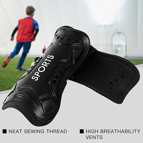 Miniatura 5 de Espinilleras de fútbol para niños y jóvenes, espinilleras para niños y niñas para juegos de fútbol, protección de cojín de EVA que reduce golpes y