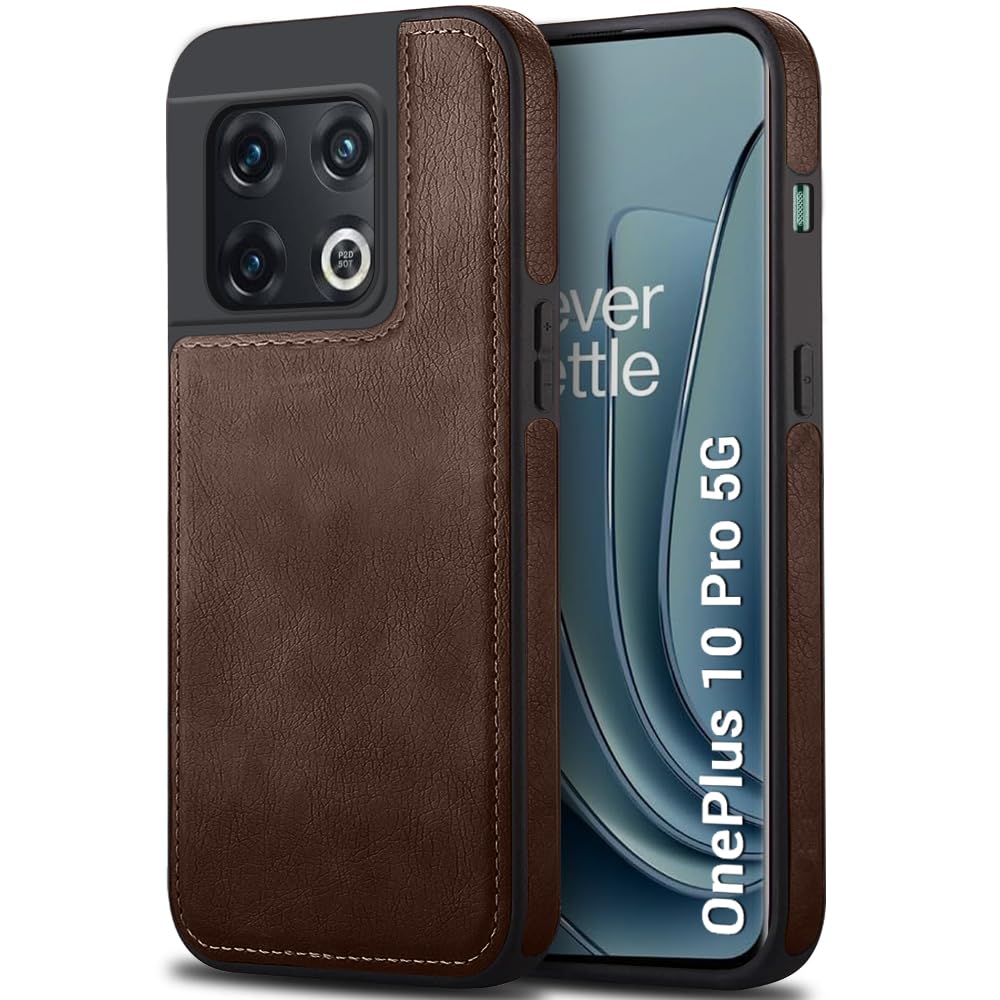 TheGiftKart Genuine Leather Finish Back Cover Case for OnePlus 10 Pro 5G | Shockproof Design | Raised Edges for Camera & Screen Protection | Stunning Minimalist Design Back Case Cover (Green) — Amazon image 8