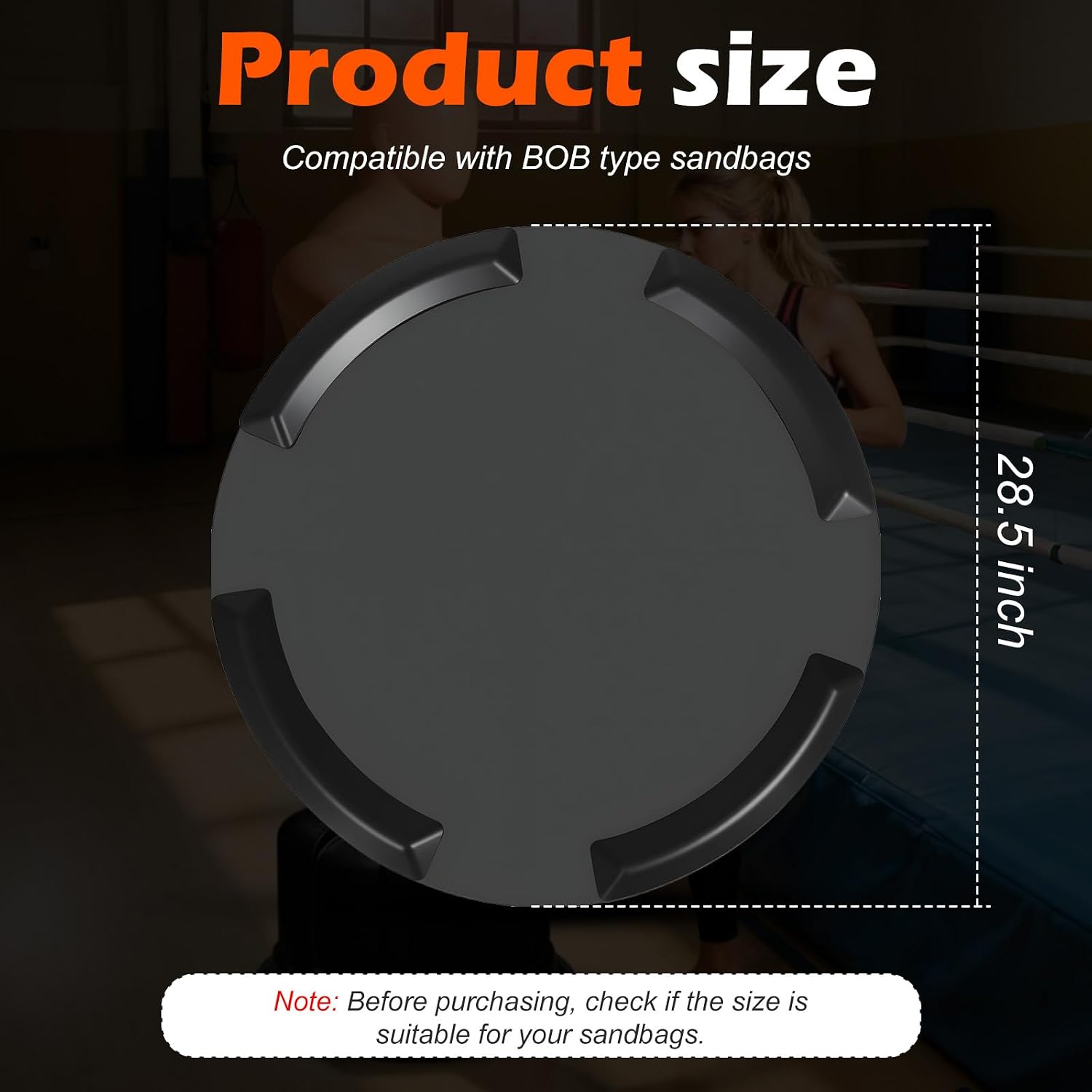 bag ring mat & bumper kit 28.5" - stabilizes freestanding heavy bags, prevents sliding & tipping for bob, wavemaster & xl during boxing, kickboxing & intense workouts