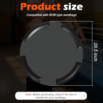 Bag Ring Mat & Bumper Kit 28.5 - Stabilizes Freestanding Heavy Bags, Prevents Sliding & Tipping for BOB, Wavemaster & XL During Boxing, Kickboxing & Intense Workouts