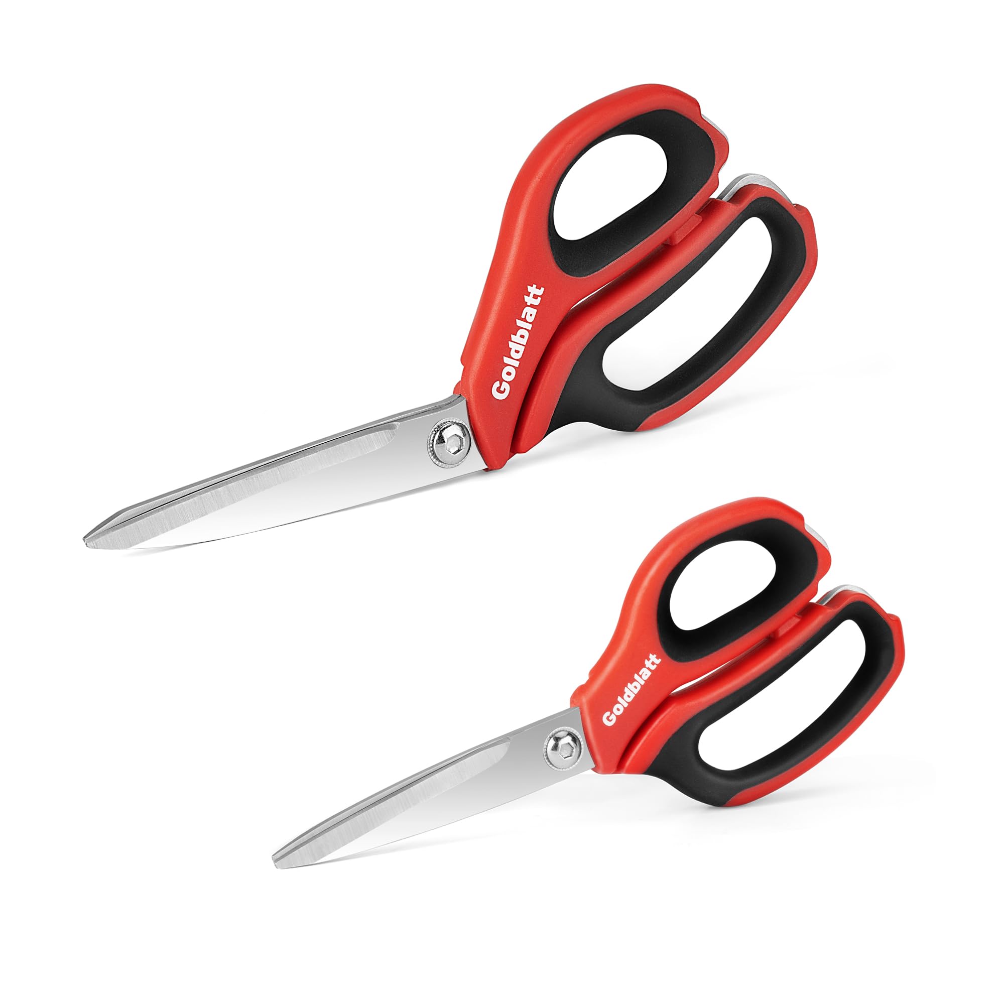 Goldblatt 2PS Scissors Heavy Duty, Multipurpose Shop Scissors with Stainless Steel Blade and Comfortable Handle, Easy Cutting Cardboard, Wires, Leathe