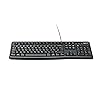 Logitech K120 Tastiera con Cavo per Windows, USB Plug-and-Play, Dimensioni Standard, Resistente agli Schizzi, Barra Spaziatrice Curva, Compatibile con PC, Laptop, Layout Italiano QWERTY - Nero