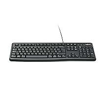 Logitech K120 Tastiera Cablata Business per Windows, Linux, USB, Tasti ‎Silenziosi, Anti Schizzi, Barra Spaziatrice Curva, ‎PC, Laptop, Layout Italiano ‎QWERTY