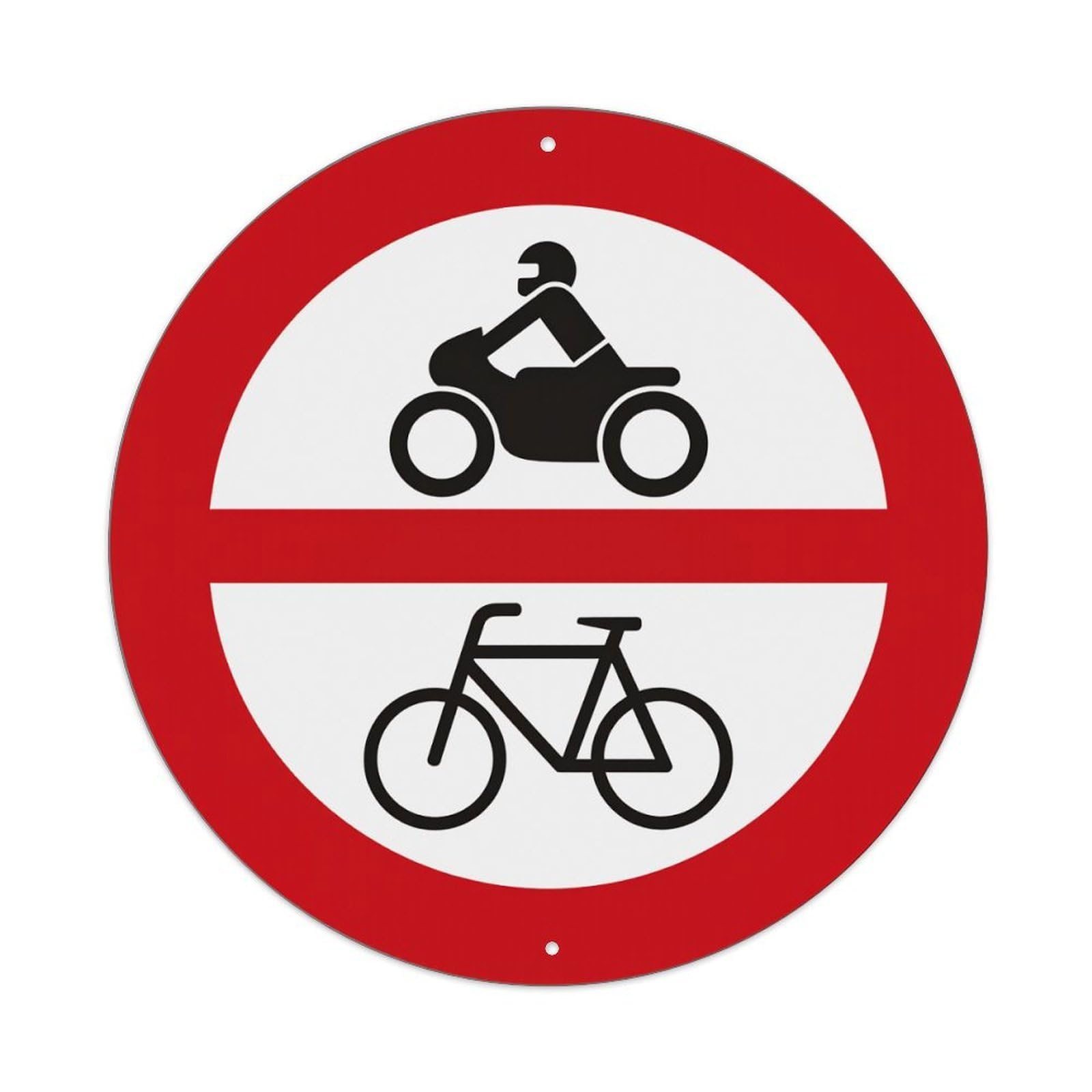 No Motorbike And Bicycle Metal Tin Sign Vintage Garden Bedroom Cafe Bar Man Cave Home Wall Decor Metal Poster 8x8 inches