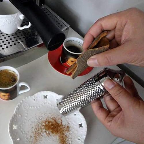 Miniatura 6 de Rallador de nuez moscada con almacenamiento, cepillo de cocina de ajo y jengibre Limón de mano de acero inoxidable Nuez moscada Rallador Tuerca