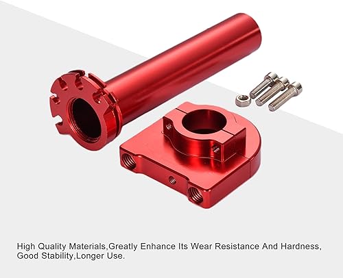 Miniatura 4 de GOOFIT Empuñaduras de aluminio de alto rendimiento, tubo de acelerador, palanca de repuesto para motocicleta de motocross de 50 cc, 70 cc, 90 cc,