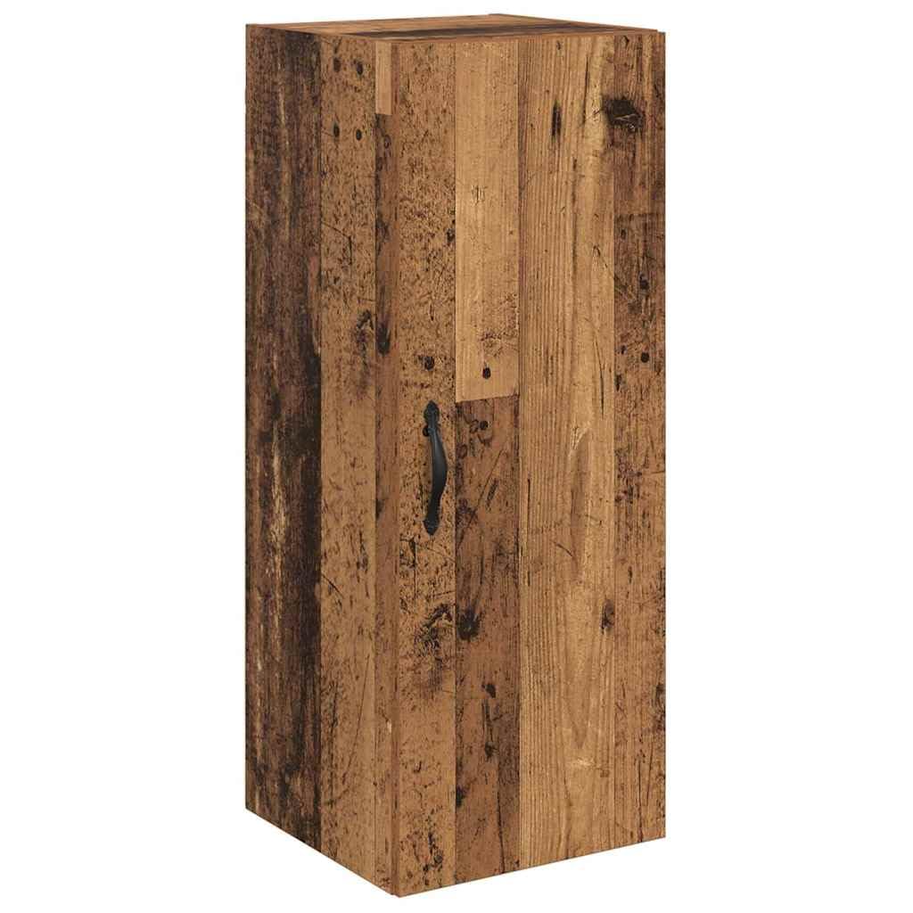 Armadio da parete effetto legno anticato, 34,5 x 34 x 90 cm, 1 anta