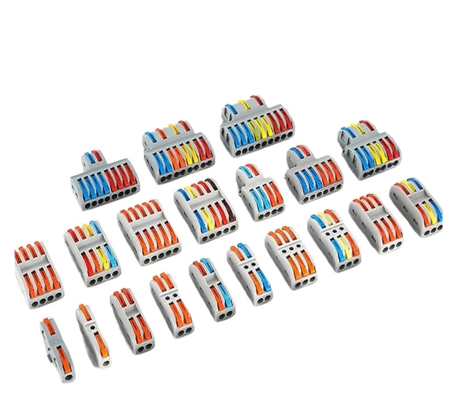 Morsettiera connettore cavo elettrico push-in multiplo da 1 ingresso Connettori for cavi a cablaggio rapido universale for il collegamento dei(SPL-5(PCT-225),30 PCS)