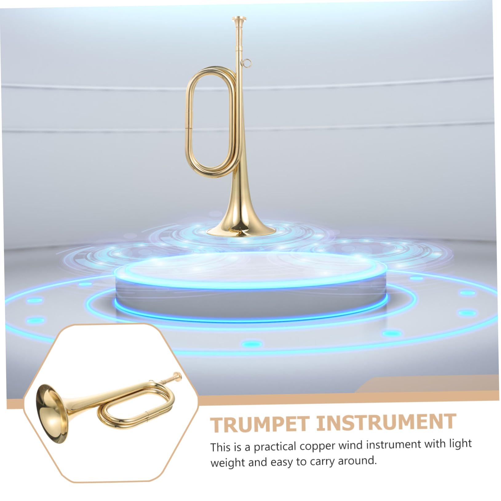 SHOWERORO Professionelles Horninstrument Anfängertrompete Kupfertrompete Musikinstrument Blasinstrument Kupferhorn Für Anfänger Studenten Und Profis