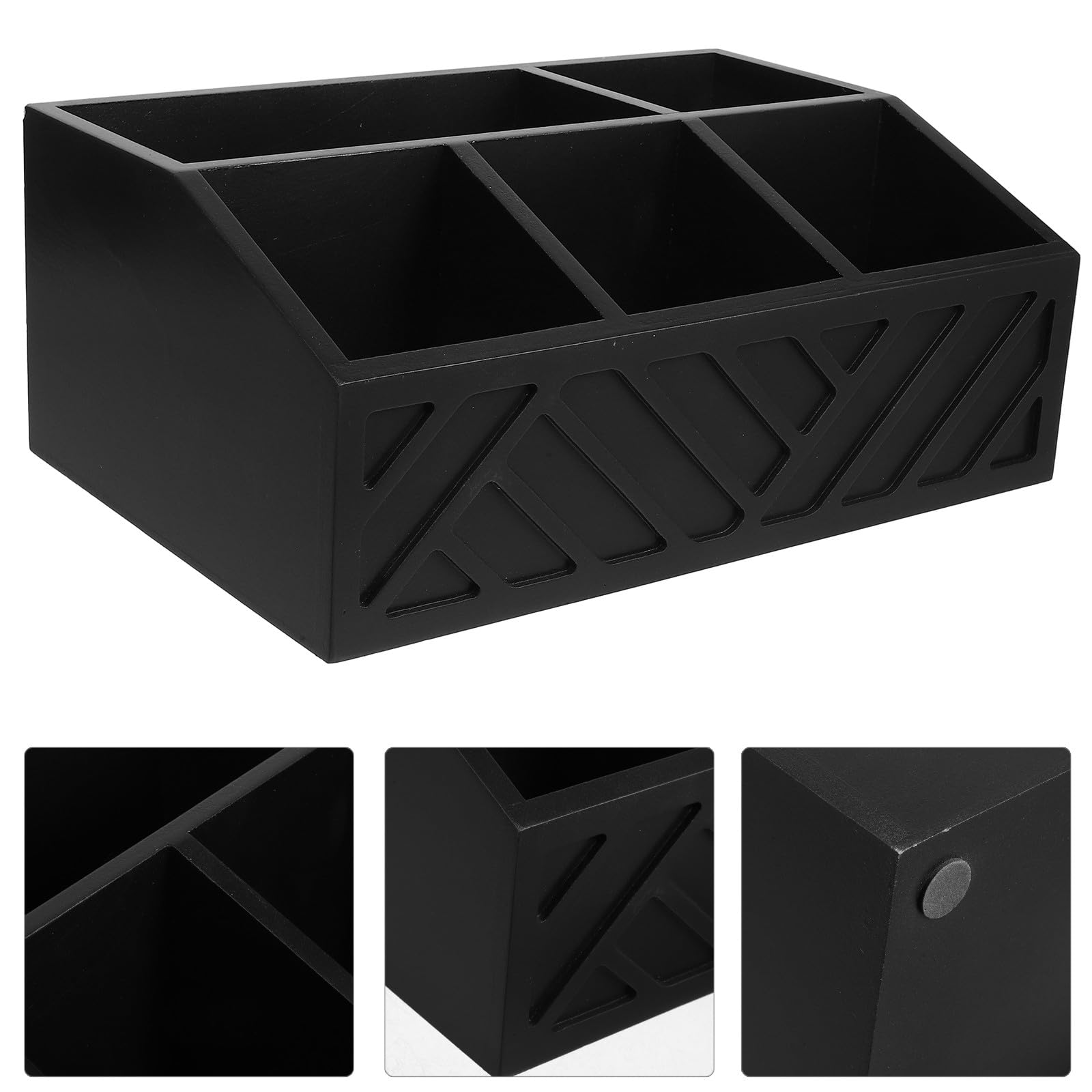 CLISPEED Organizador de Bolsitas de Té Caja de Almacenamiento de Madera Compartimentos, Tamaño Mediano, Color Madera Natural, Adecuado para Cocina, Hogar y Cafetería, Caja Reutilizable
